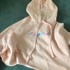 pink santa cruz skateboards sweatshirt!